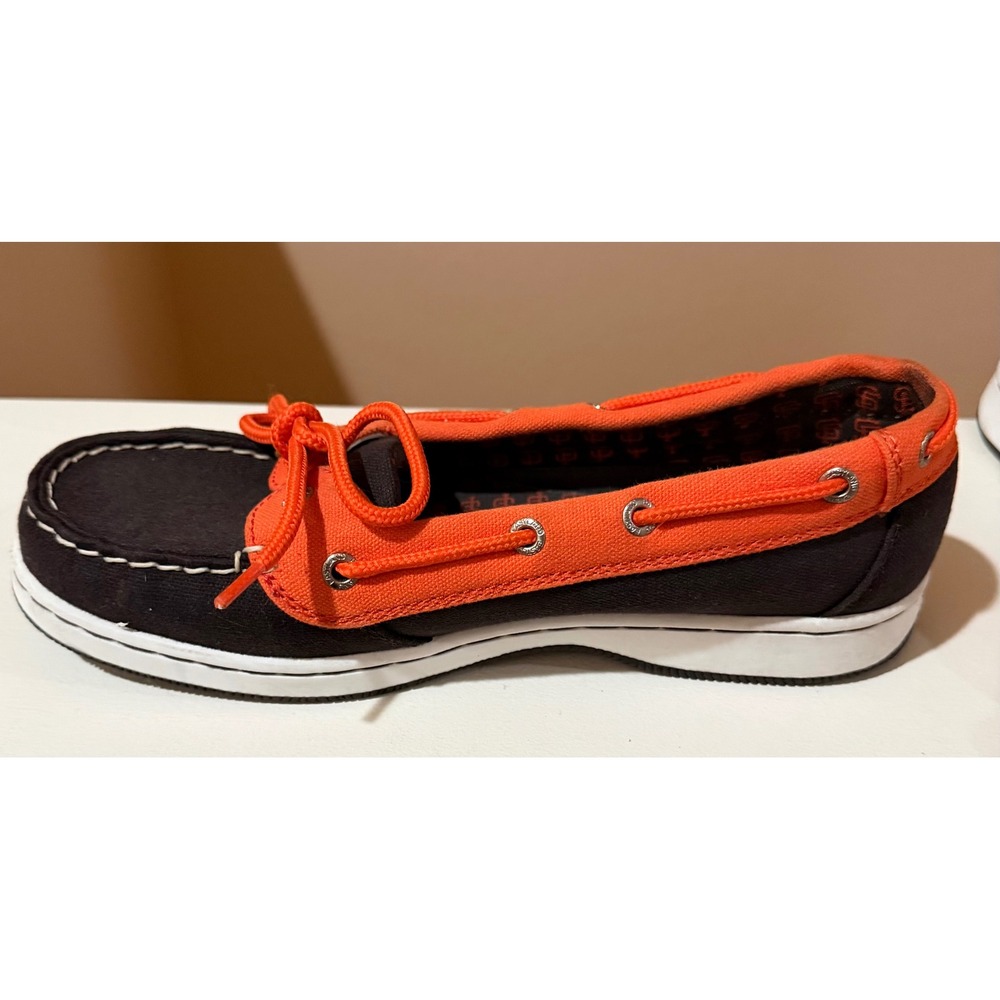 Eastland San Francisco Giants MLB Canvas Boat Shoes Women's Black Orange‎ 7. - Picture 5 of 11